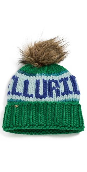 Lele Sadoughi Telluride Beanie Kelly Green One Size