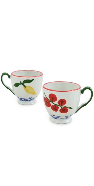 Carolina K Picnic Mug Set of Two Multi Picnic One Size