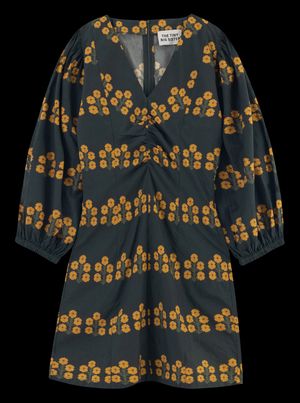 The Tiny Big Sister - Robe midi imprimée en coton - Taille 40 - Kaki