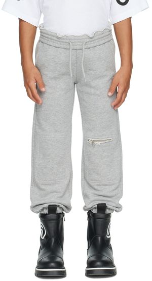 MM6 Maison Margiela Kids Gray Zip Vent Track Pants