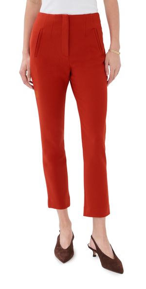 Veronica Beard Stila Pants Carnelian Red 12