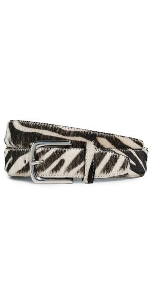 Tibi Classic Pony Hair Leather Belt Leopard XS/S