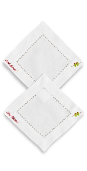Abbode Tini Time Napkins White One Size