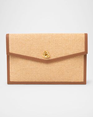Brick Envelope Woven Clutch Bag