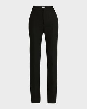 Wool Twill Flare Trousers