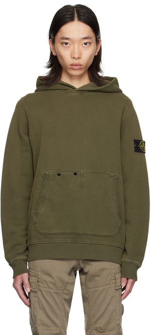 Stone Island Green Patch Hoodie