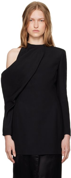 KHAITE Black Tristan Blouse