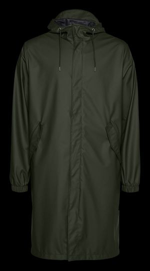 Rains - Parka imperméable à capuche - Taille XL - Vert