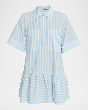 Cris Short-Sleeve Shirtdress