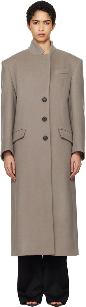 The Attico Gray Long Coat