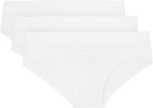 SKIMS Three-Pack White SKIMS Stretch Briefs
