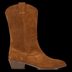 Anthology Paris - Santiags en cuir velours - Taille 41 - Marron