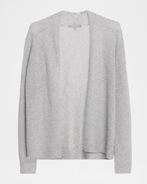 Cashmere Sequin Metallic Knit Cardigan