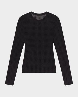 The Mesh Polka Dot Top