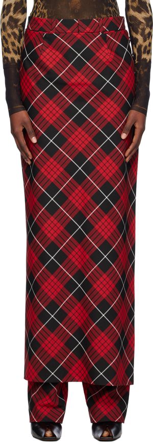 Jean Paul Gaultier Red Tartan Trousers