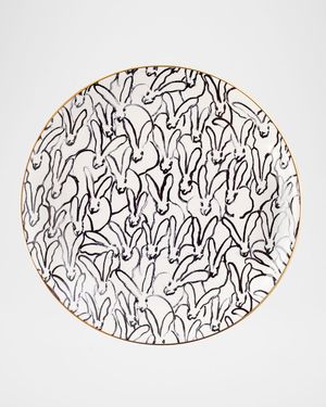 Rabbit Run Salad Plate with Gold Rim