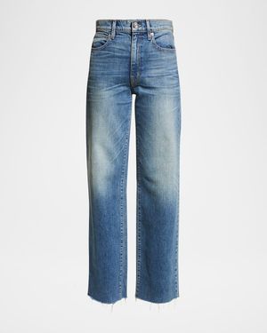 Grace Raw Hem Wide-Leg Jeans