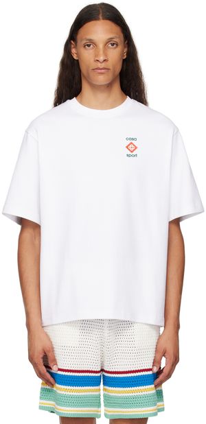 Casablanca T-shirt blanc à logo Casa Sport