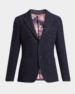 Men's Cashmere Boucle Two-Button Sport Coat