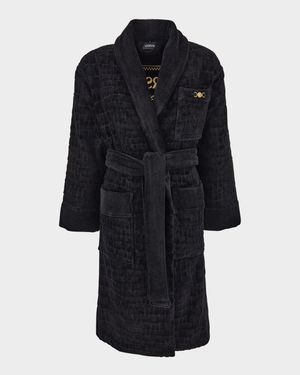 Men's Medusa 95 Jacquard Terry Cloth Crocodile Pattern Robe