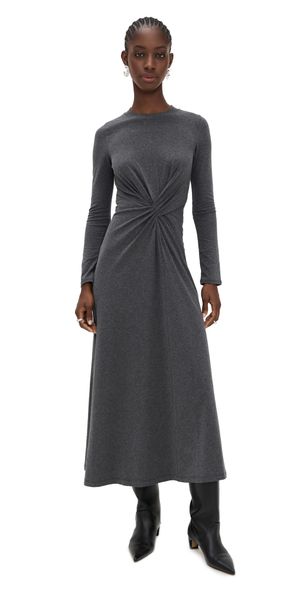 Apiece Apart Volta Long Sleeve Dress Heathered Charcoal XL