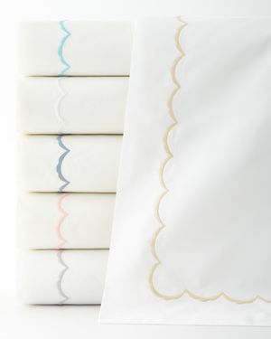 Scallops Embroidered Duvet Cover, TWIN