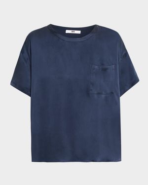 Washable Silk Tee & Shorts Pajama Set