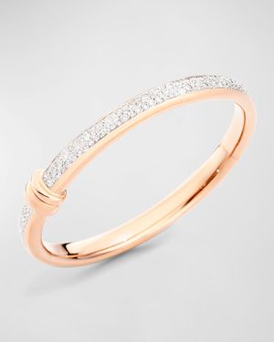 18K Rose Gold Iconica Bangle with Full Diamonds