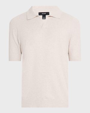 Men's Tyne Stretch Knit Johnny Collar Polo Shirt