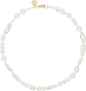Simone Rocha White Legato Pearl Necklace