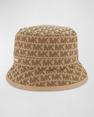Jacquard Monogram Bucket Hat