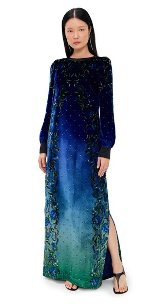 SALONI Amrit Long Kurta Dress Budapest Twilight Plmt 6