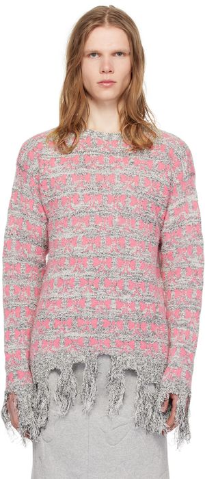 Ashley Williams Gray & Pink Reaper Sweater