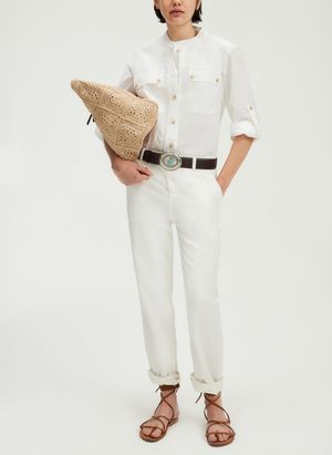 Pablo - Jean droit en coton mélangé - Taille 42 - Beige