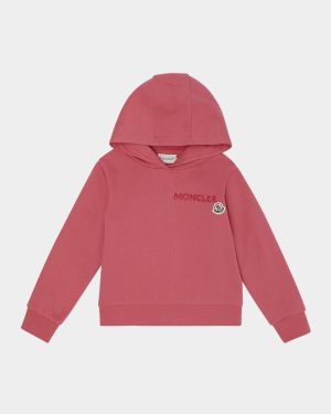 Girl's Embroidered Logo Patch Hoodie, Size 12-14