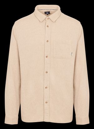 Faguo - Chemise regular col classique en coton mélangé - Taille XL - Beige