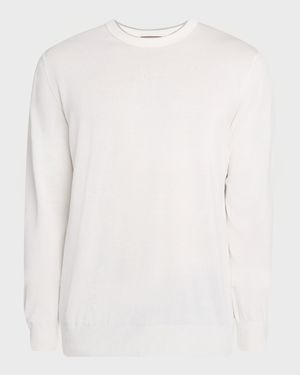 Men's Cotton Tipped Crewneck Sweater