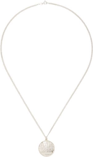 Filippa K Silver Thin Chain Pendant Necklace