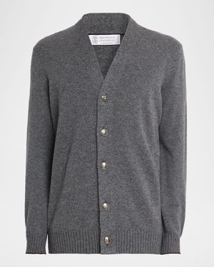 Men's V-Neck Cashmere Cardigan