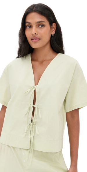 WAYF Tabitha Top Light Green XS