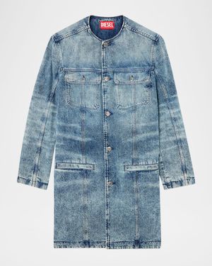 Men's Long Denim Jacket