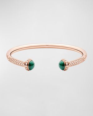 Possession 18k Diamond & Malachite Bangle, Size S