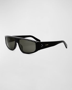 Men's Animation Acetate Rectangle Sunglasses