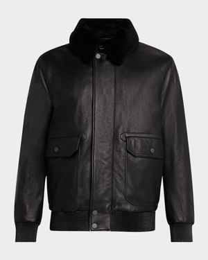 Men's Soft Grain Deerskin Bomber Jacket