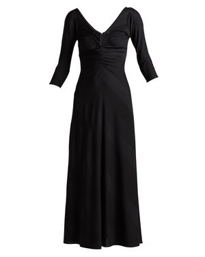 Jacquard Jersey Diagonal Stripe Maxi Dress