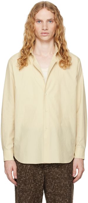 AURALEE Yellow Washed Finx Twill Shirt