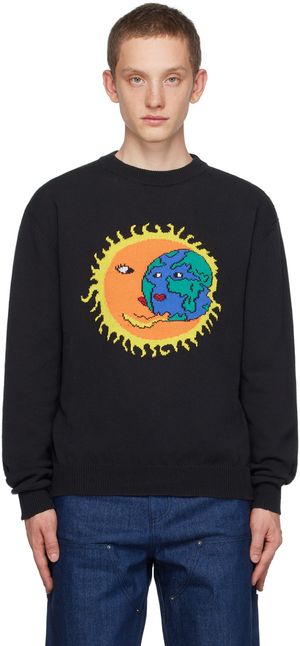 Sky High Farm Workwear Black Character Sweater