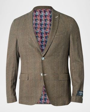Men's Descartes Vortex Grid Check Unconstructed Blazer