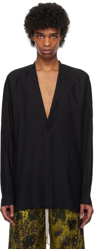 Rick Owens Black Hollywood Lido Larry Shirt