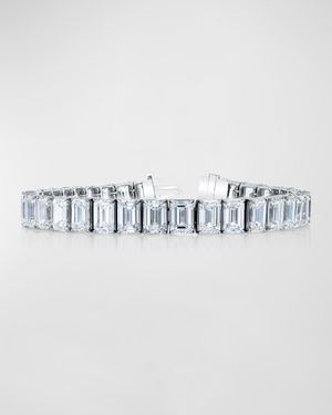 Platinum North-South Prong-Set Diamond Tennis Bracelet, 11.80tcw, 7"L